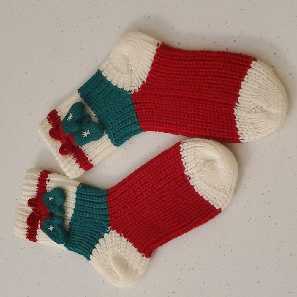 Christmas Knit Stocking Socks Duo